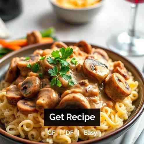 Creamy Vegan Mushroom Stroganoff - GF, DF & Easy - Get Recipe